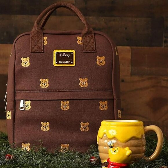 Loungefly Brown and Yellow Bear Backpack